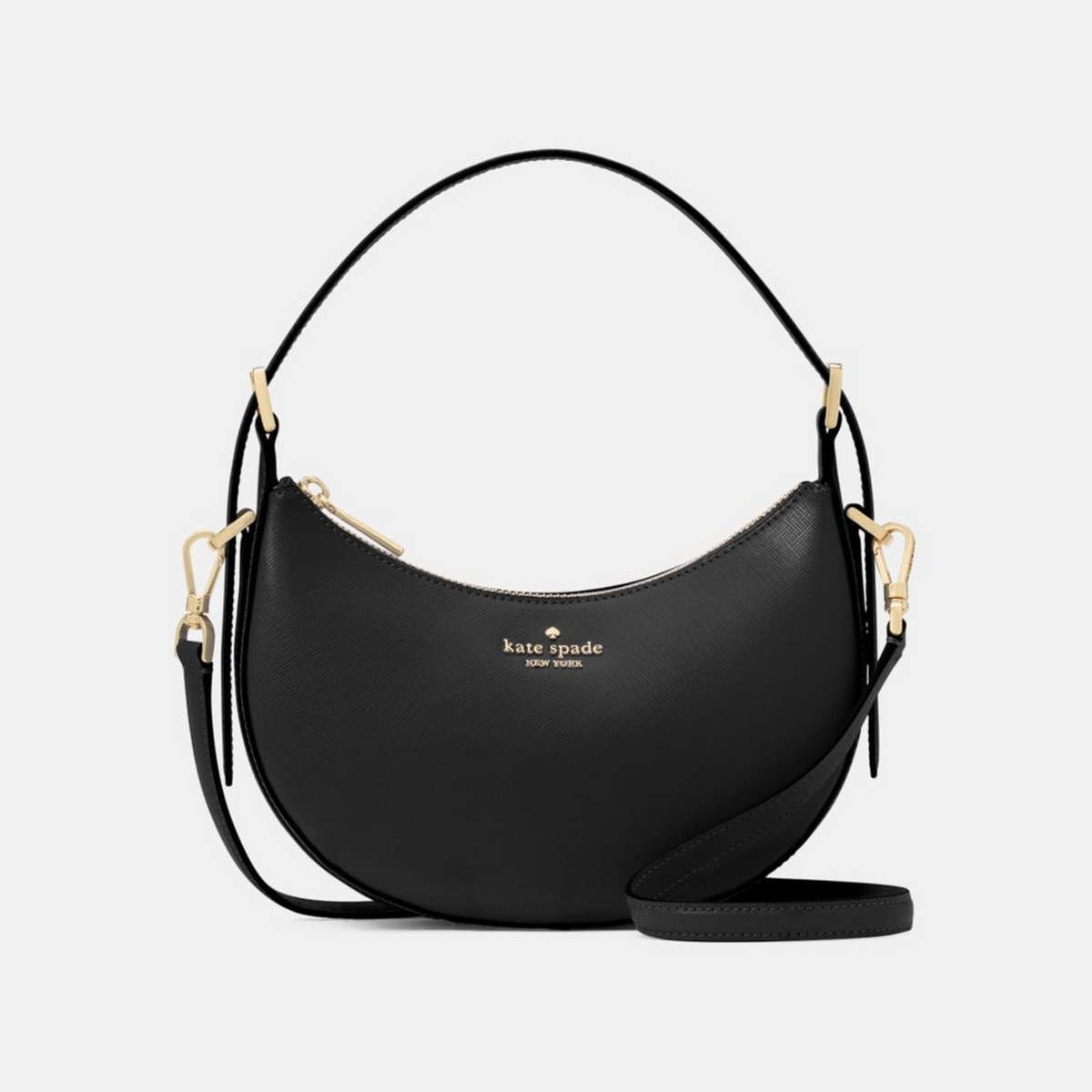 Nova Mirror Metallic Small Crescent Shoulder Bag