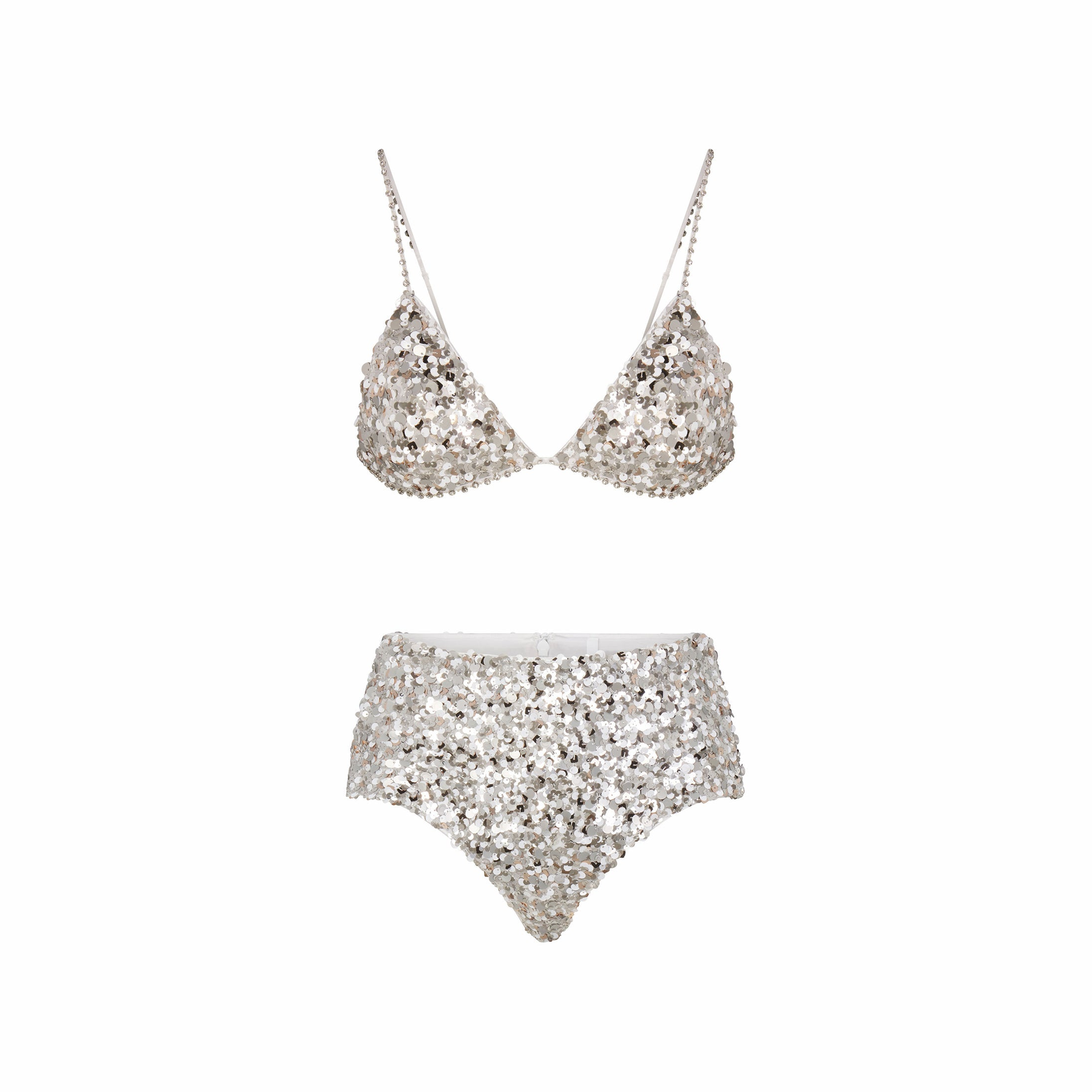 Novelty Intimates Sequin Bralette and Hipster Set