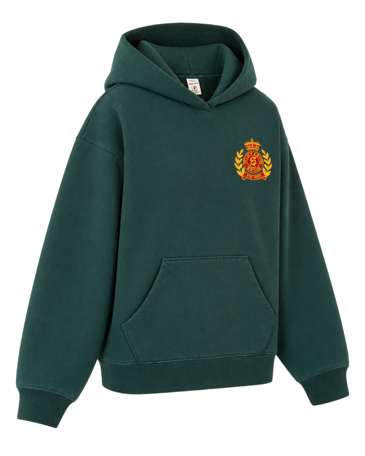NY Crest Embroidered Hoodie - Forest