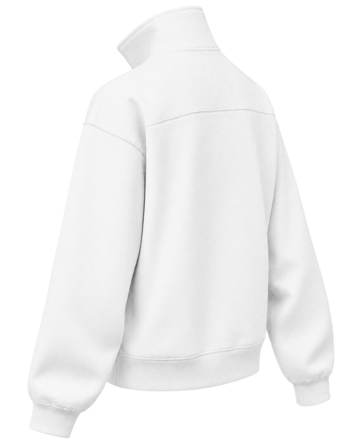 NY Crest Embroidered Quarter Zip - White