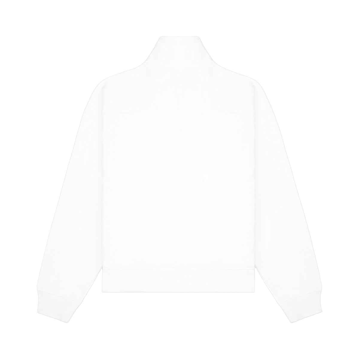 NY Crest Embroidered Quarter Zip - White