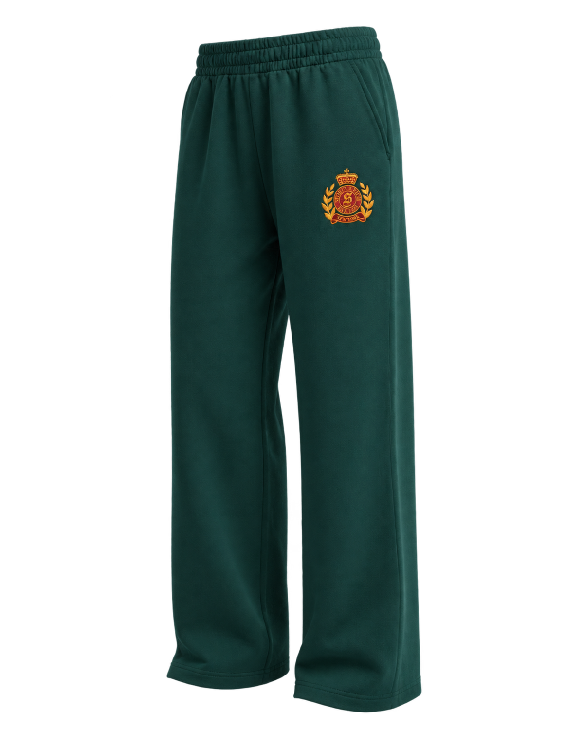 NY Crest Embroidered Wide Sweatpant - Forest