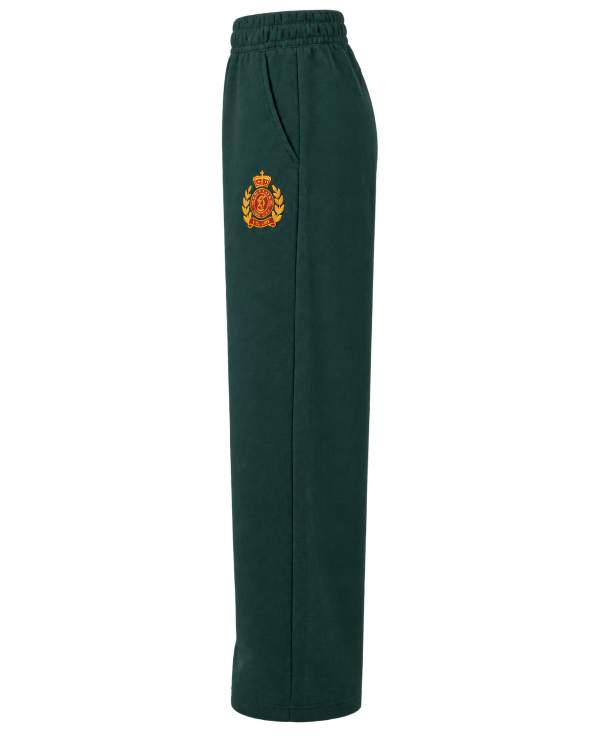 NY Crest Embroidered Wide Sweatpant - Forest