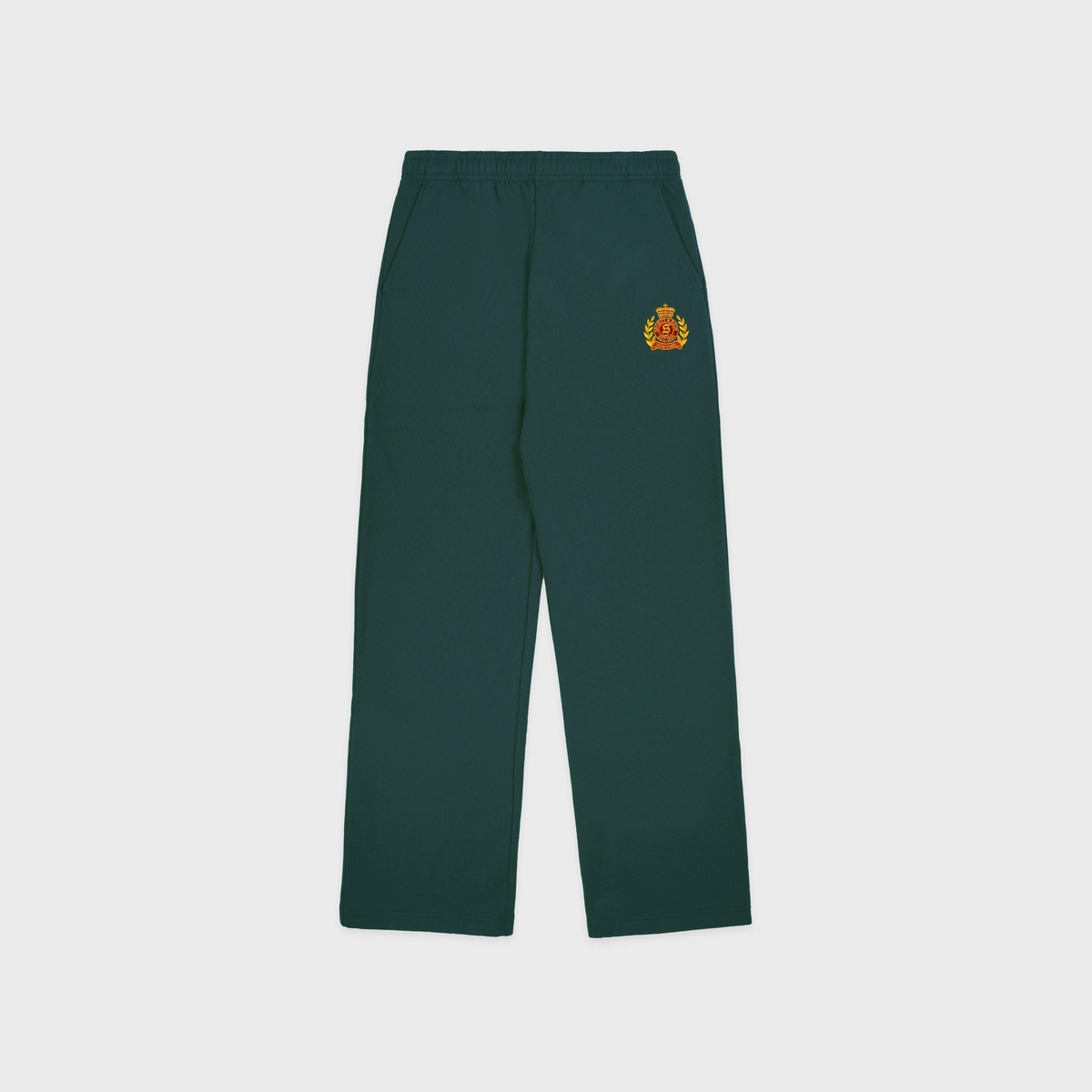 NY Crest Embroidered Wide Sweatpant - Forest