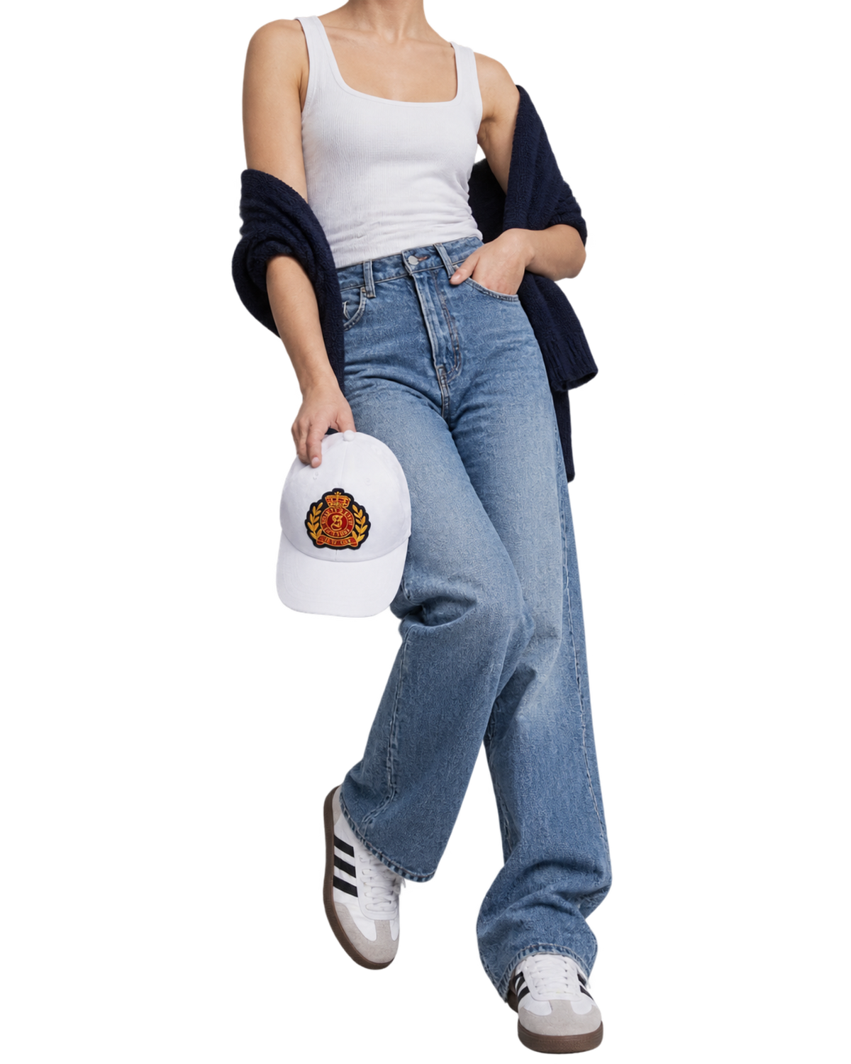 NY Crest Hat - White