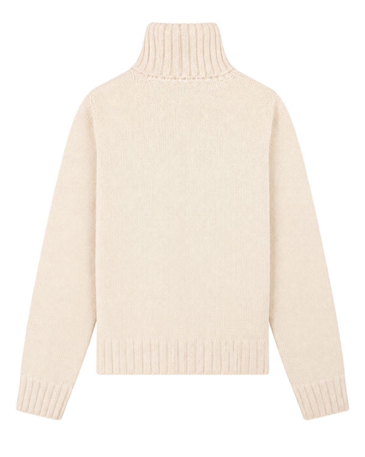 NY Crest Knitted Turtleneck - Ecru