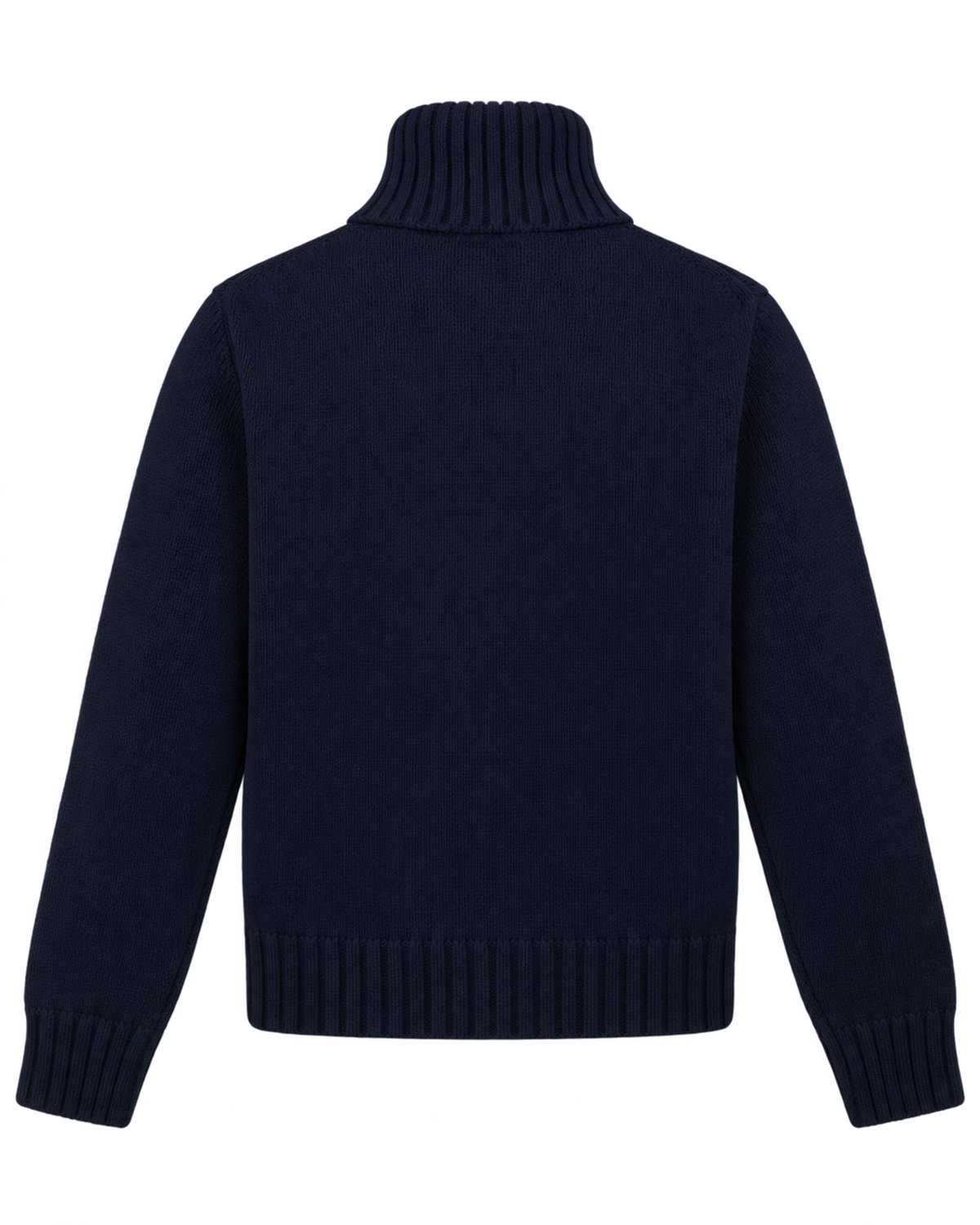 NY Crest Knitted Turtleneck - Navy