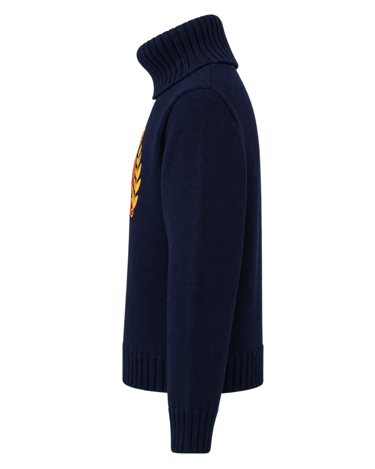 NY Crest Knitted Turtleneck - Navy