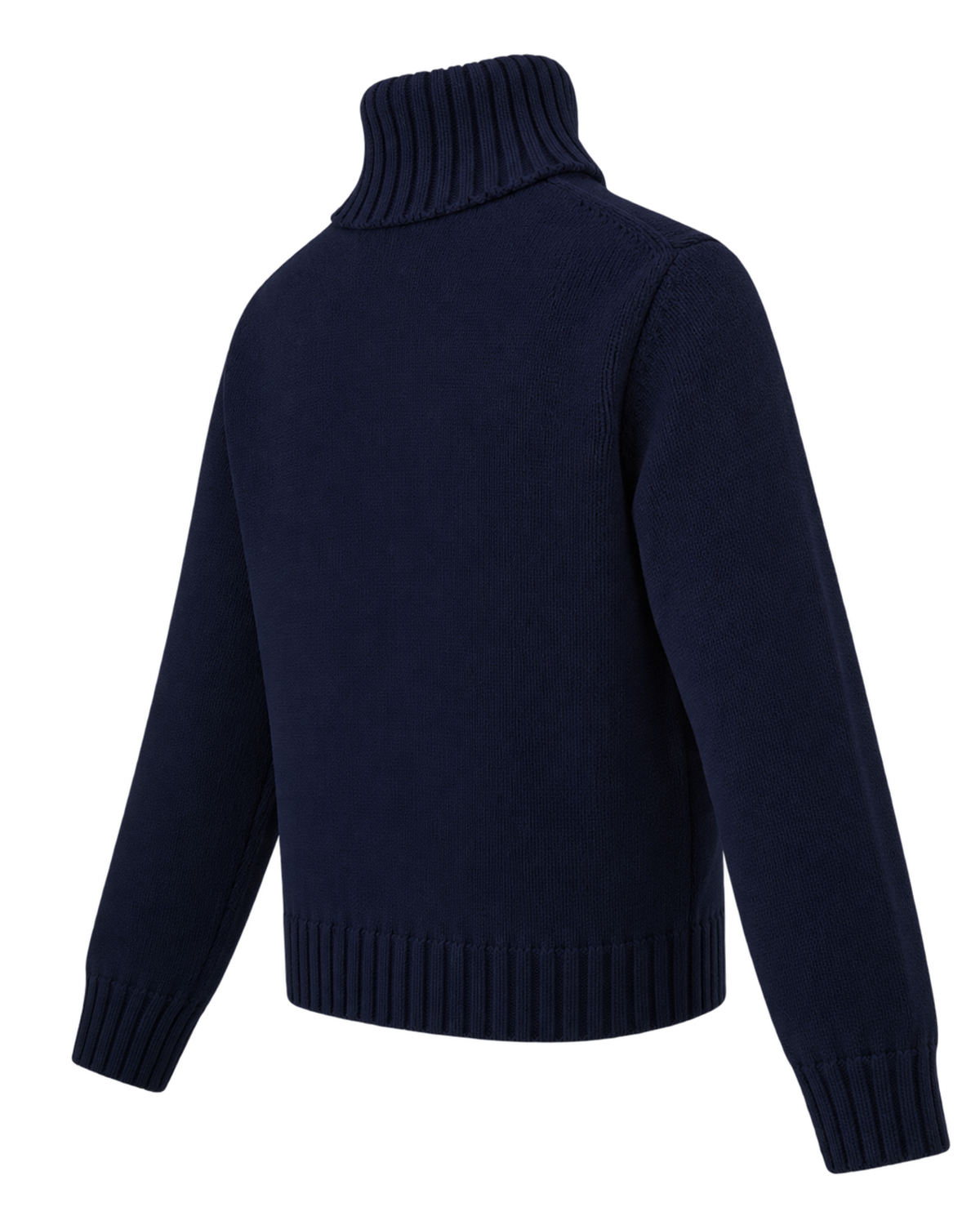 NY Crest Knitted Turtleneck - Navy