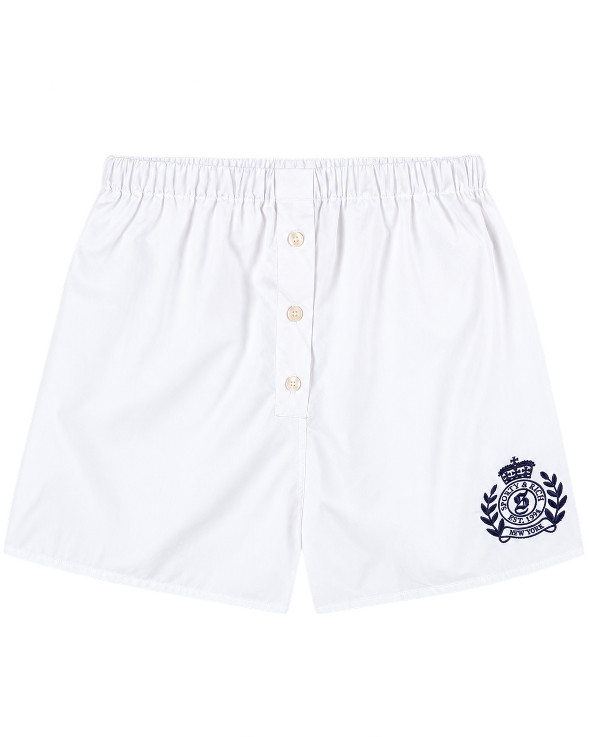 NY Crest Mini Boxer - White/Navy