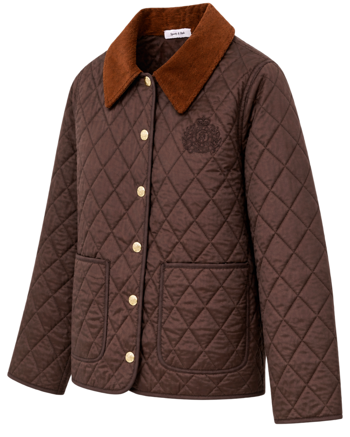 NY Crest Nylon Quilted Jacket - Chocolate
