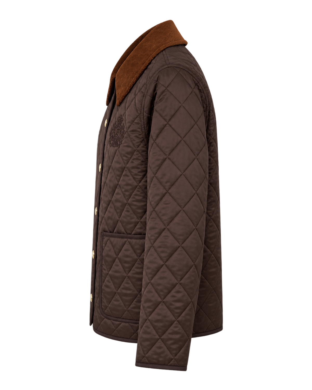 NY Crest Nylon Quilted Jacket - Chocolate