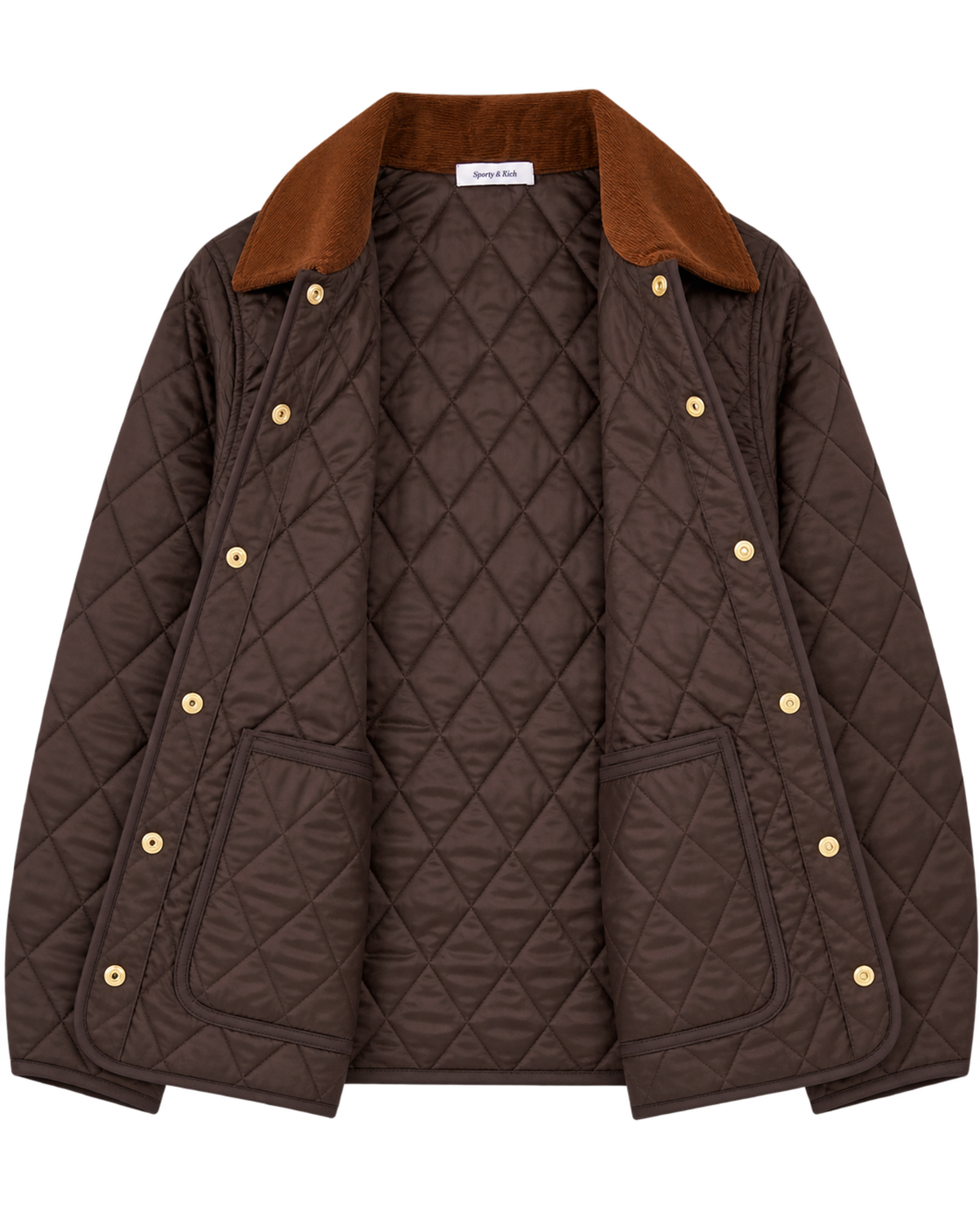 NY Crest Nylon Quilted Jacket - Chocolate