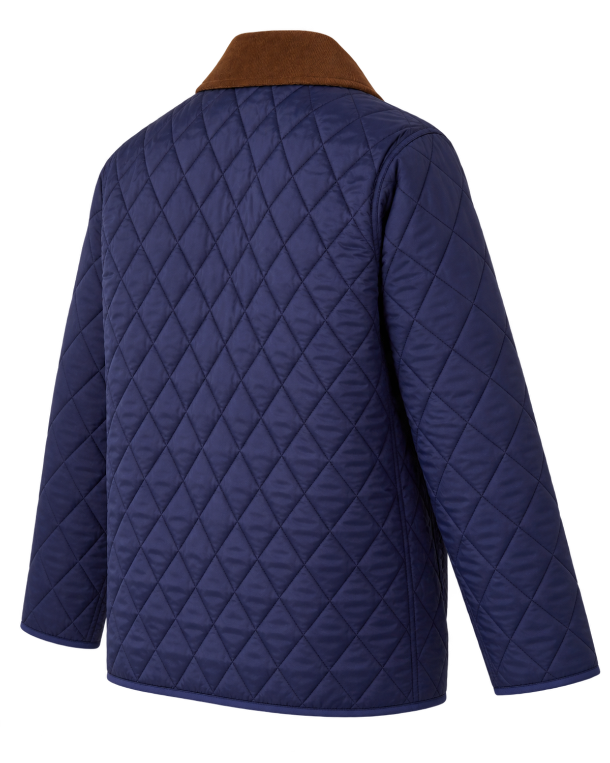NY Crest Nylon Quilted Jacket - Navy/Tan
