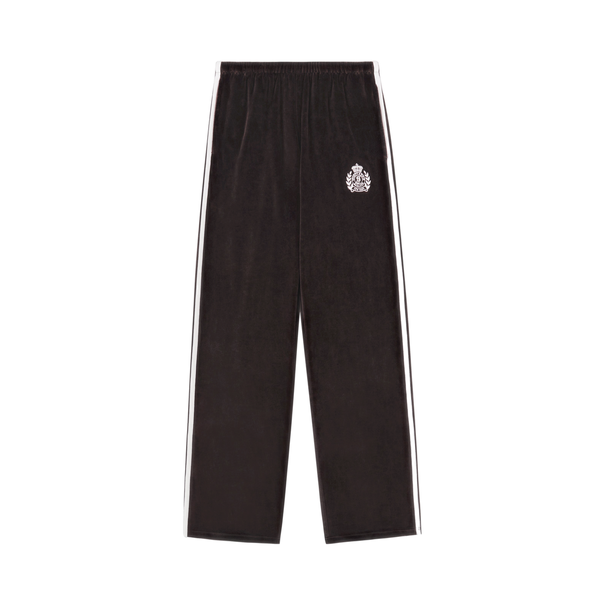 NY Crest Velour Sweatpant - Chocolate/Ecru