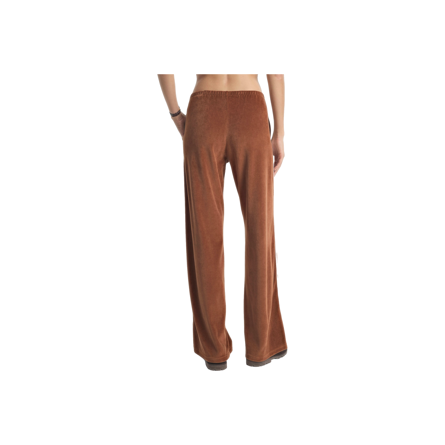 NY Crest Velour Sweatpant - Tobacco/Ecru