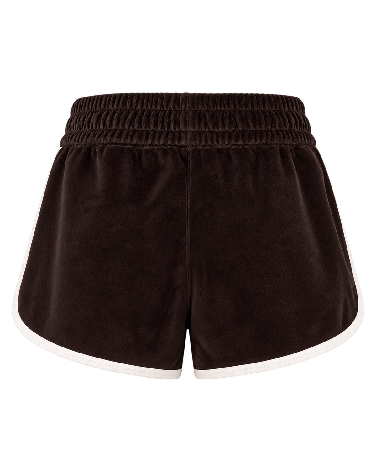 NY Crest Velour Track Short - Chocolate
