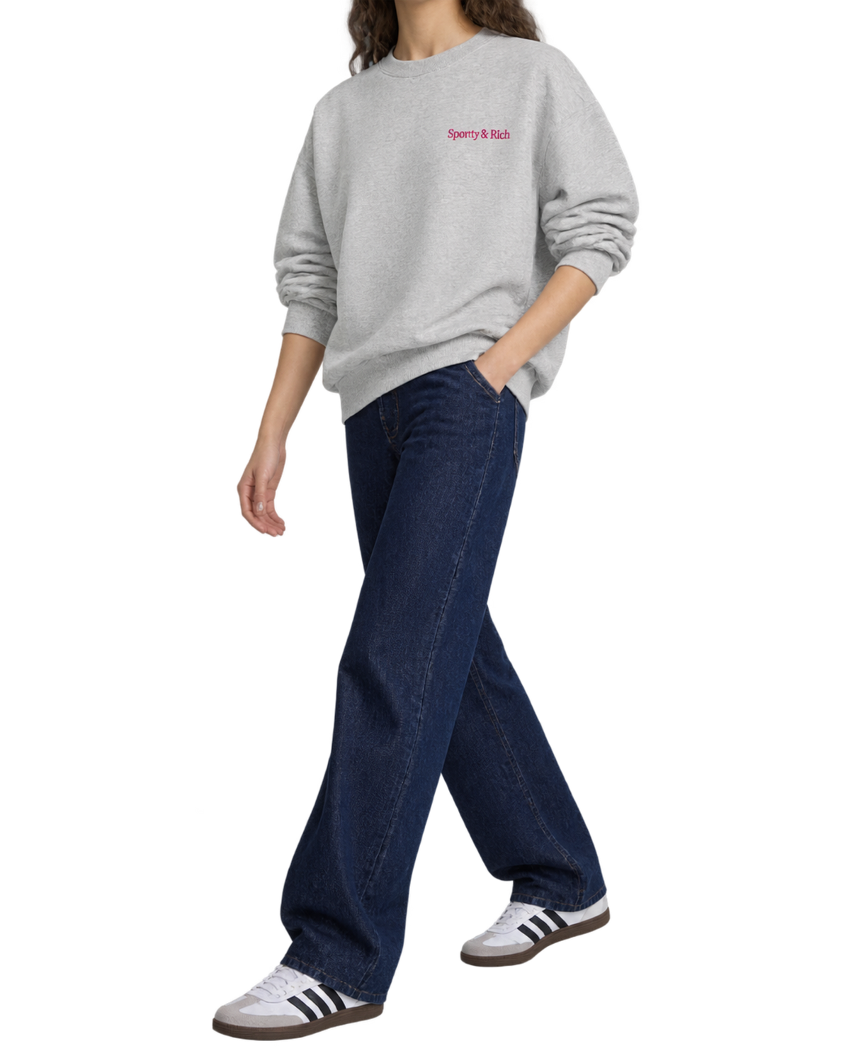 NY Motion Crewneck - Heather Gray/Berry/Azure