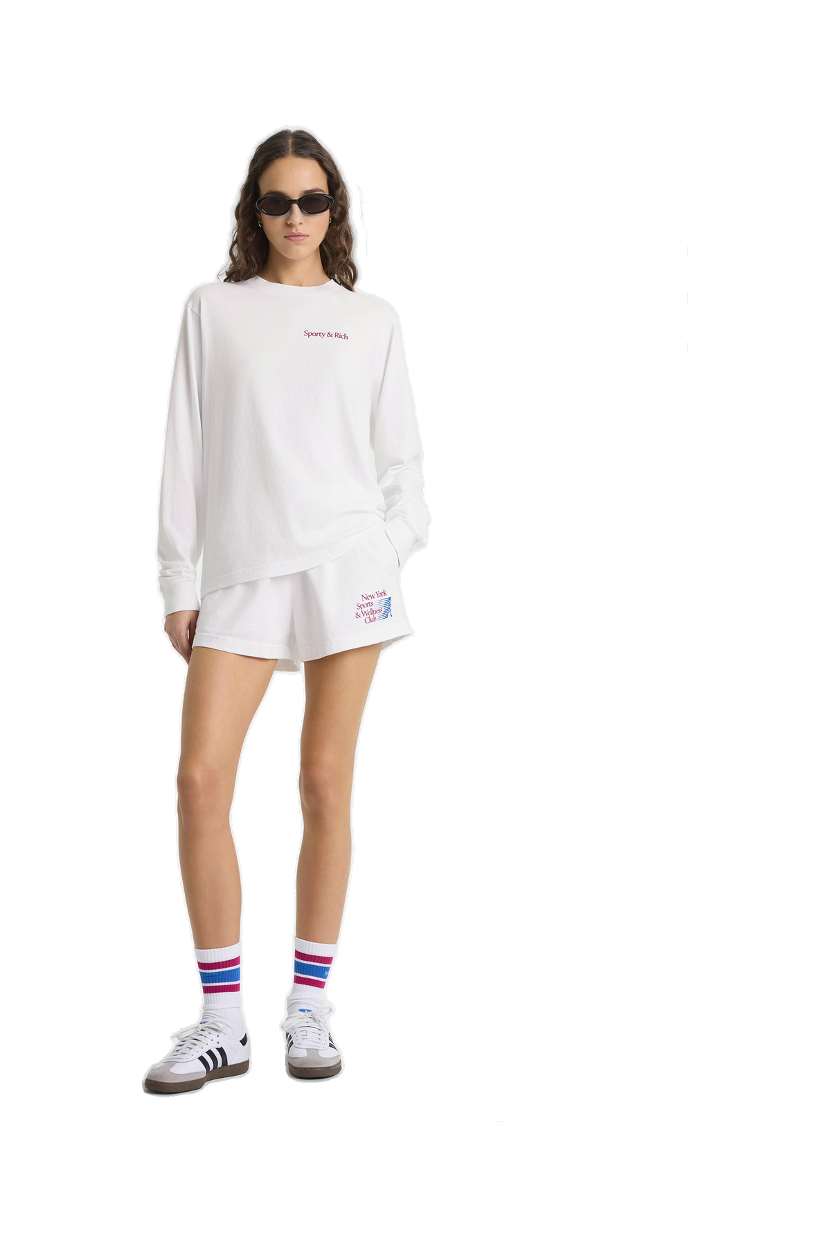 NY Motion Crewneck - White/Berry/Azure