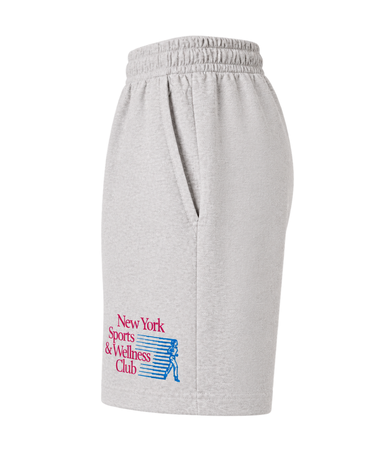 NY Motion Gym Short - Heather Gray/Berry/Azure