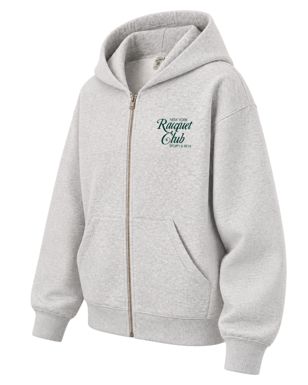NYRC Zip Hoodie - Heather Gray/Forest