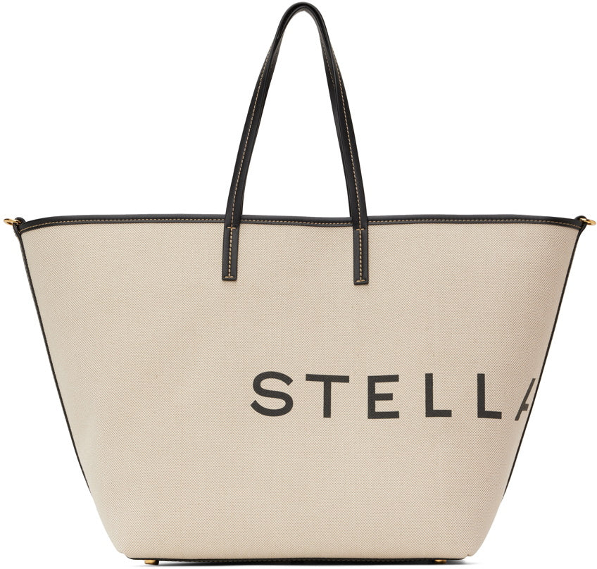 Stella McCartney Off-White Logo Beach Tote