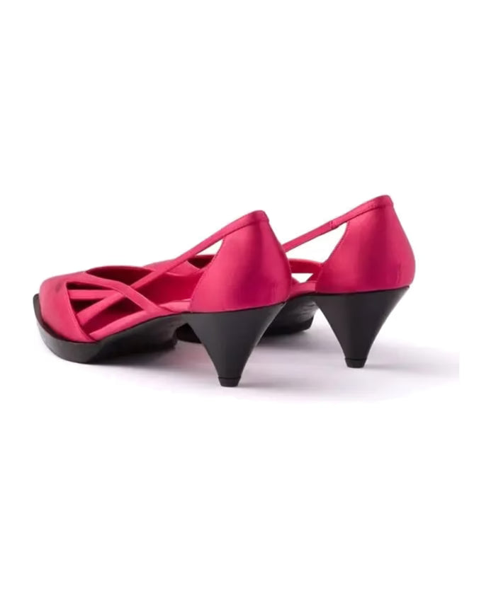 Prada Satin Cut-Out Pumps