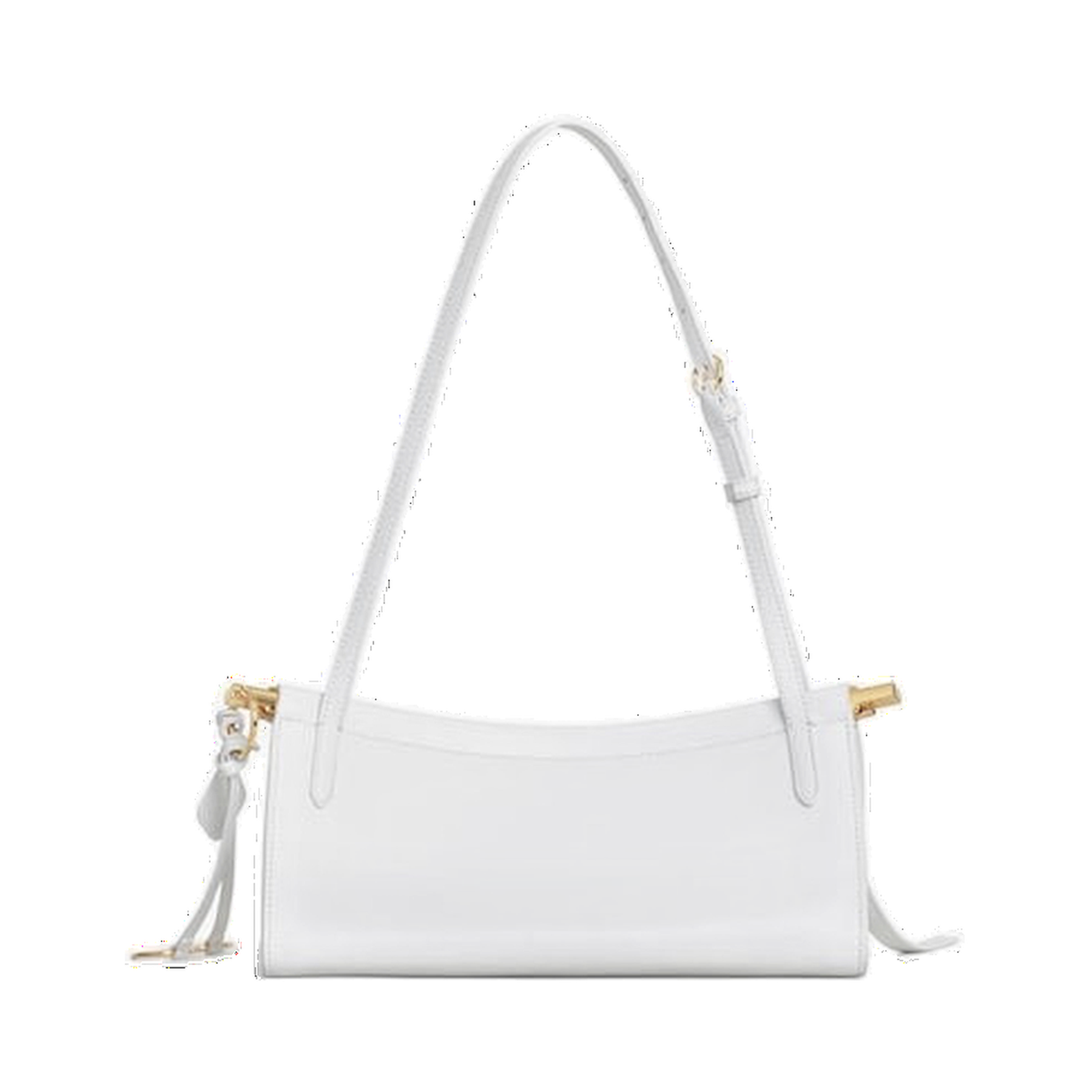 Optic White - Le Click East West Small Bag In Leather