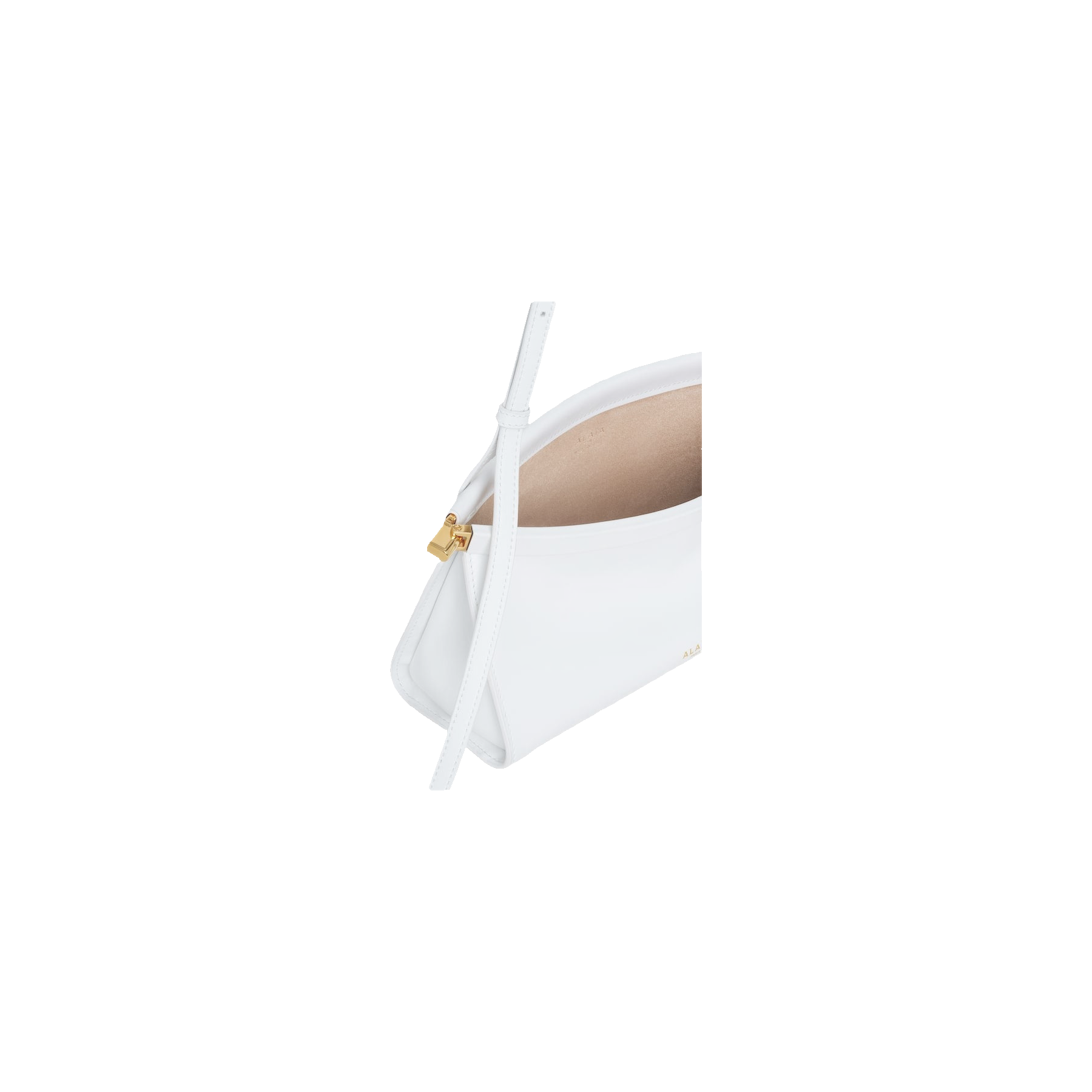 Optic White - Le Click East West Small Bag In Leather