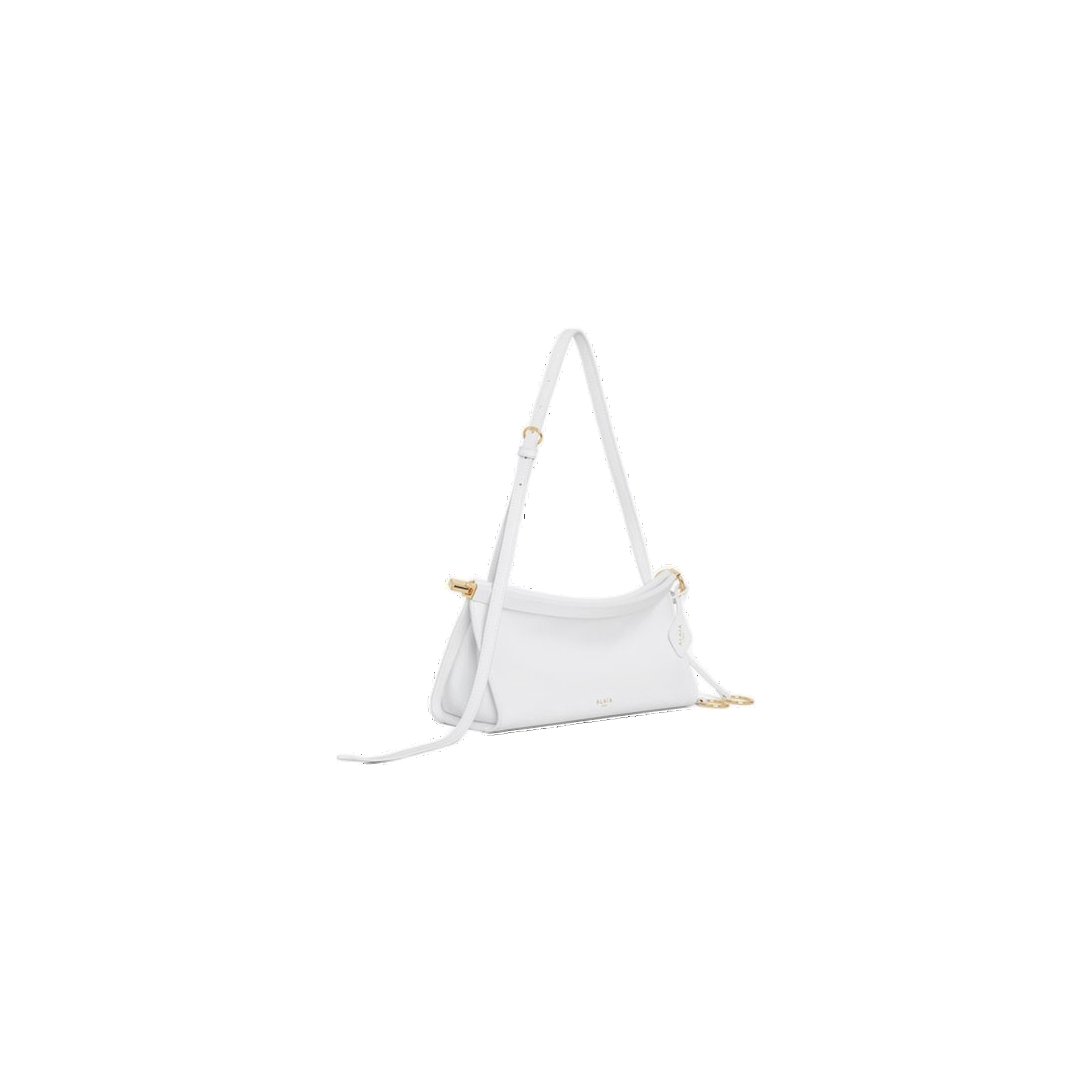 Optic White - Le Click East West Small Bag In Leather