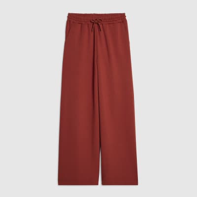 Orange Premium Drawstring Wide Leg Joggers