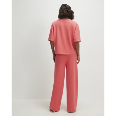 Orange Premium Drawstring Wide Leg Joggers