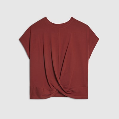 Orange Twist Front T-Shirt