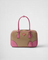 Prada Pink & Beige Top-Handle Bag