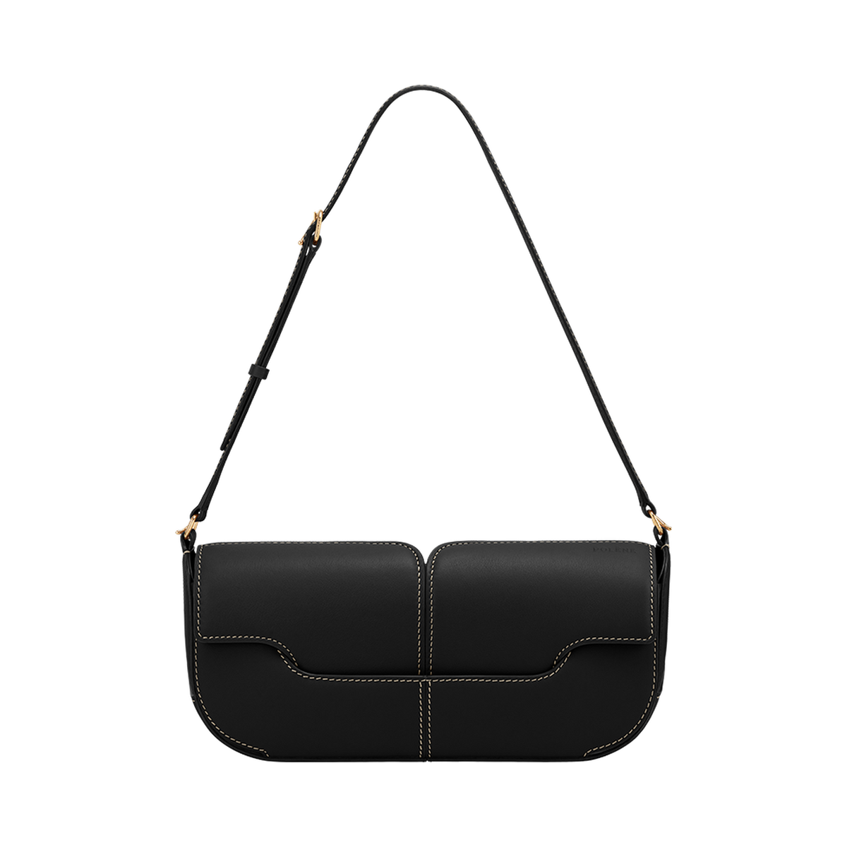 Osmo - Smooth Black with Ecru Stitching