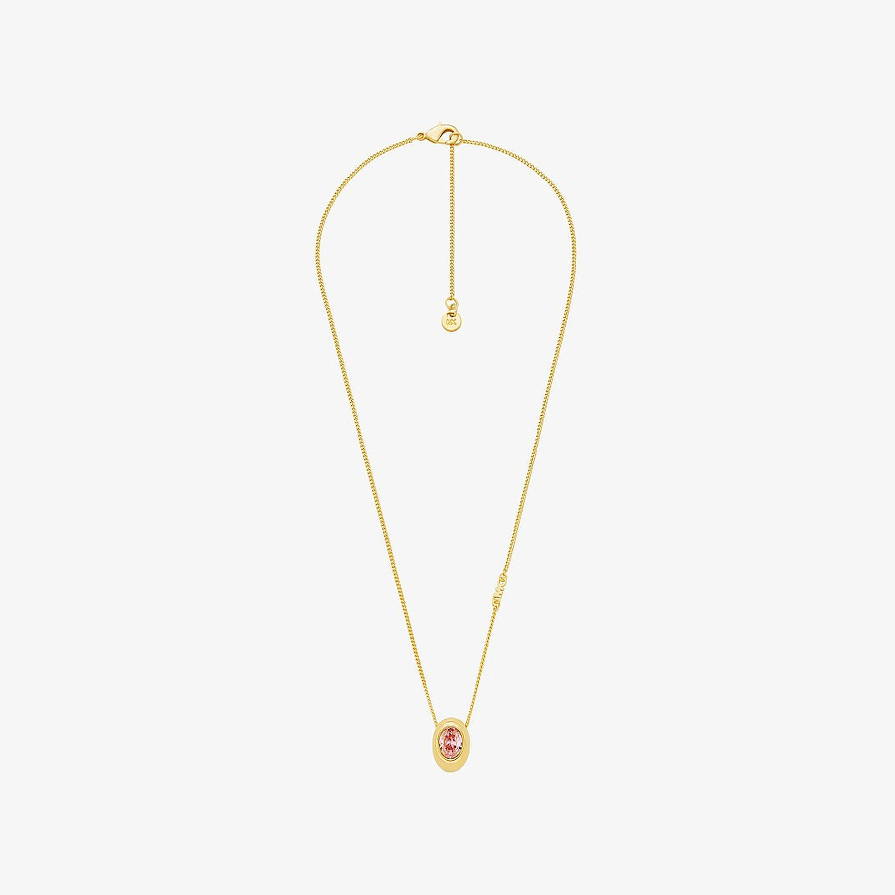 Oval Stone Pendant Necklace