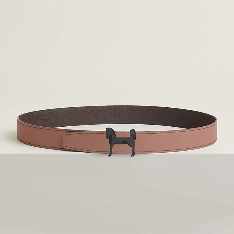 Panache Zebre belt buckle & Reversible leather strap 32 mm