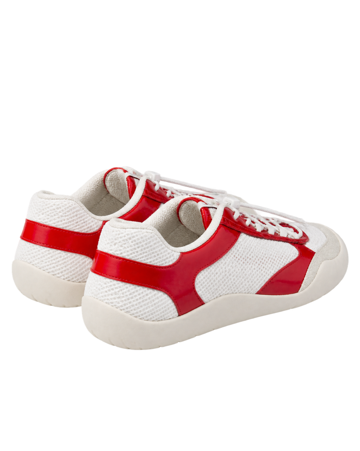 Patent Leather-Mesh Speedrock Sneakers