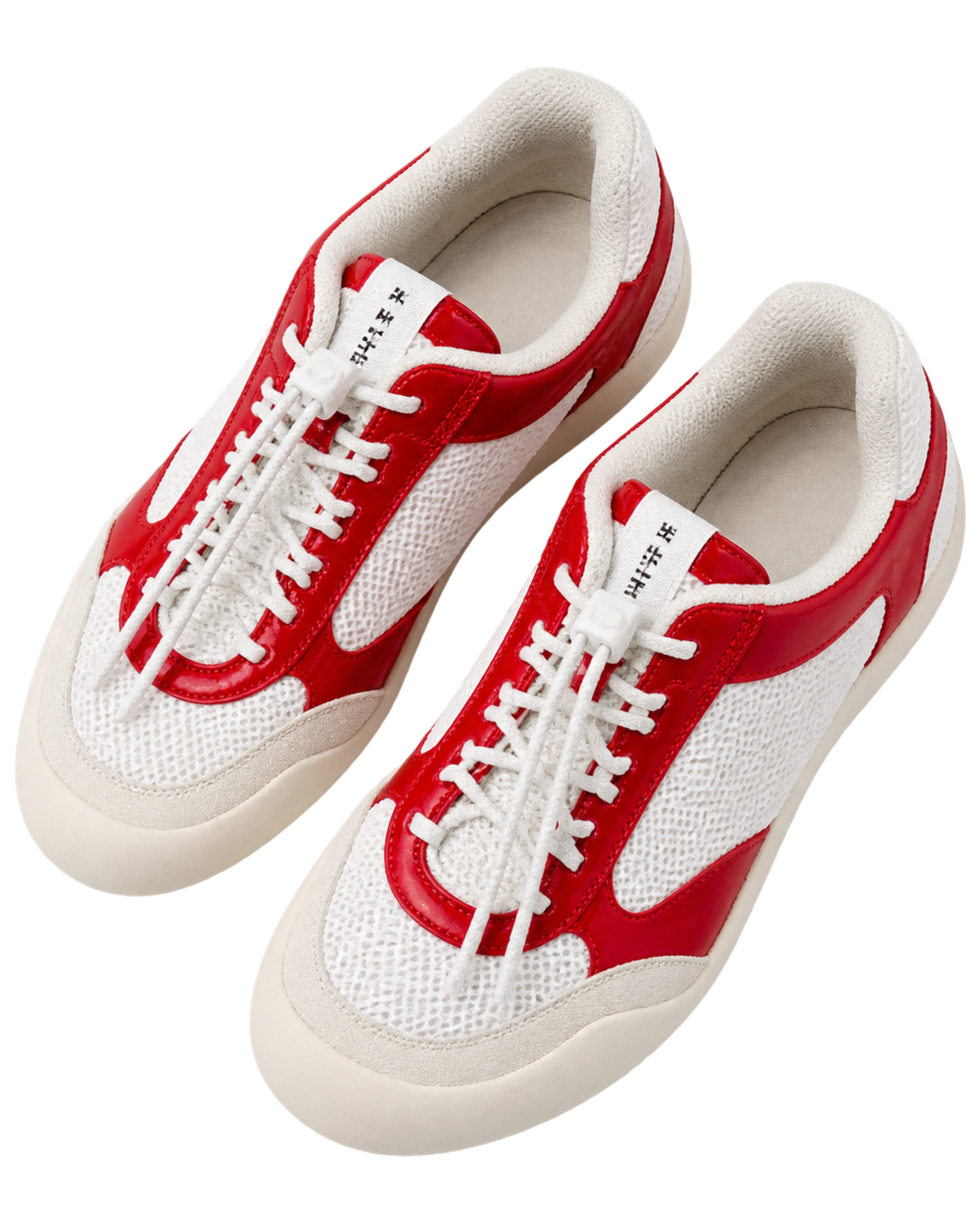 Patent Leather-Mesh Speedrock Sneakers