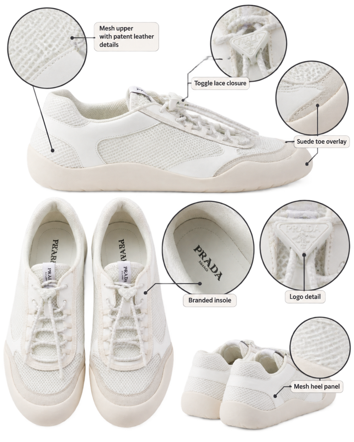 Patent Leather-Mesh Speedrock Sneakers