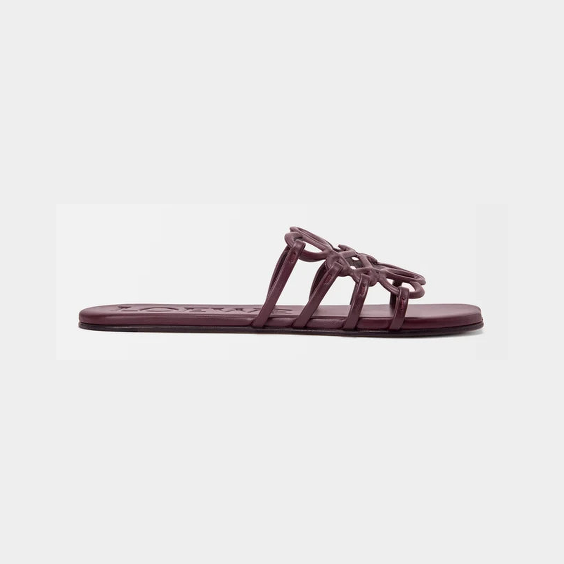 Petal Anagram slide in soft calfskin