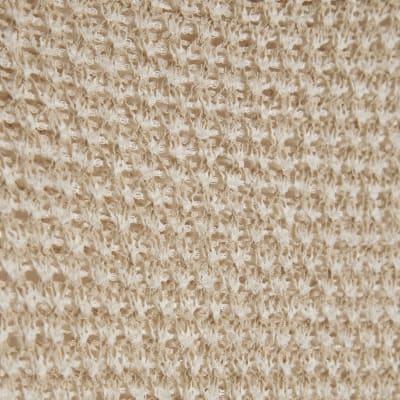 Petite Beige Knitted Off Shoulder Top