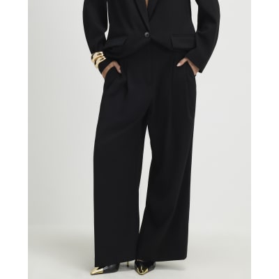 Petite Black Wide Leg Trousers