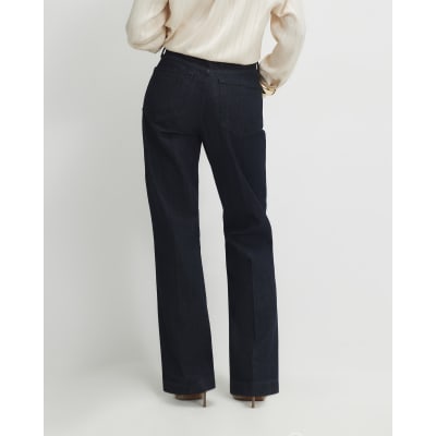 Petite Blue Mid Rise Bootcut Jeans