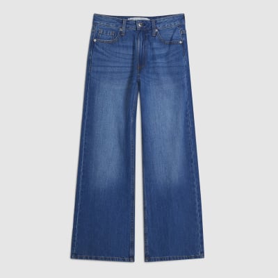 Petite Blue Relaxed Straight Jeans