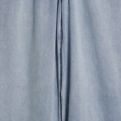 Petite Blue Wide Leg Pyjama Style Jeans