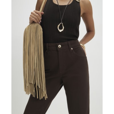 Petite Brown Bootcut Jeans