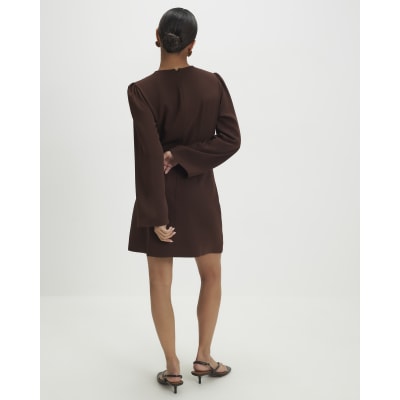 Petite Brown Snaffle Detail Mini Dress