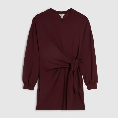 Petite Red Knot Side Mini Dress
