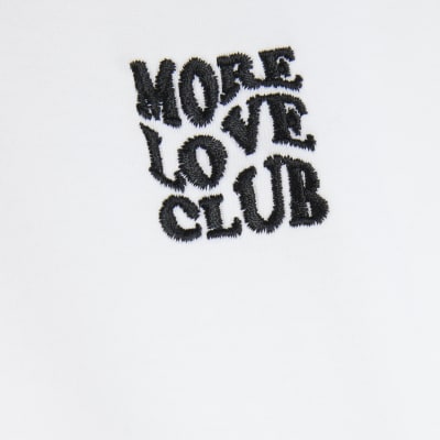 Petite White More Love Club T-Shirt